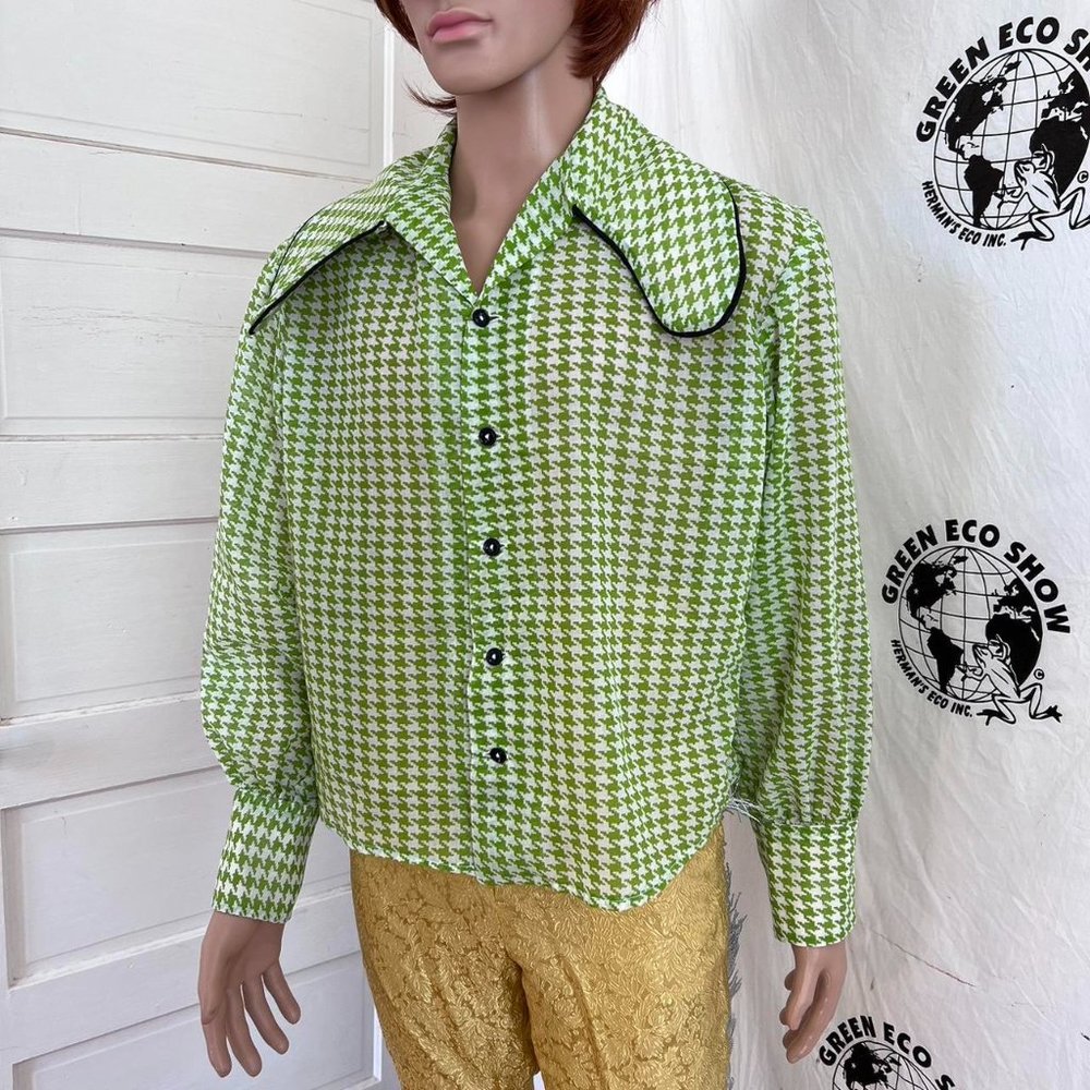 Mens Big collar Shirt L by Anna Herman USA